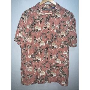Vintage Campia Moda Hawaiian Shirt 100% Rayon Red 1990s Aloha Shirt Adult XL
